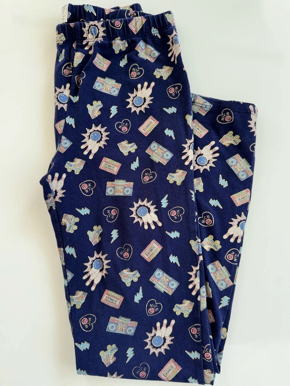 GAP Navy Joggers with Retro Icons 🎳